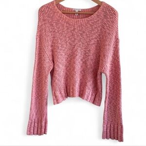 Sisstrevolution Scoop Neck Knit Sweater Dusty Rose Relaxed Fit Size S